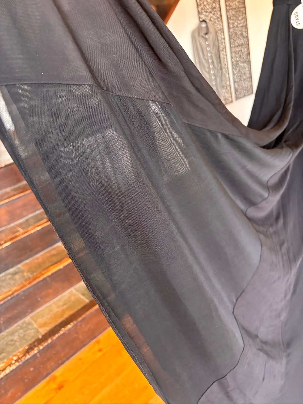 STAUD Fleur Dress – Black Sheer Cutout Maxi Gown NWT Size Small MSRP$450 - Picture 12 of 16
